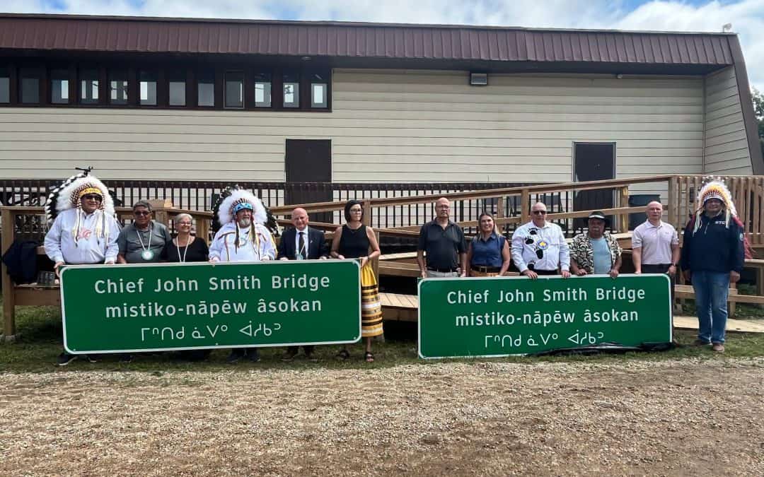 Bridge re-named for Muskoday First Nation Chief John Smith in honour of Treaty 6 anniversary